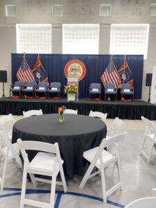 Awaiting arrival of Attorney General, Lynn Fitch and panel